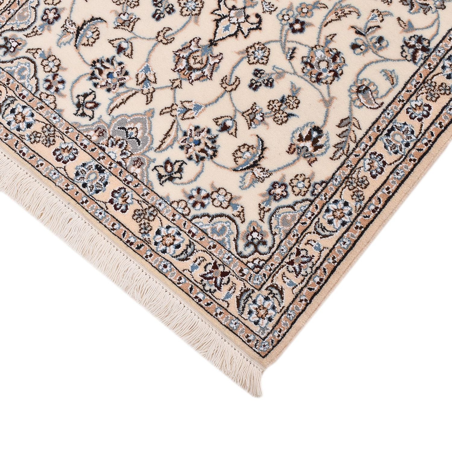 Alfombra de pasillo Alfombra Persa - Nain - Real - 215 x 71 cm - crema