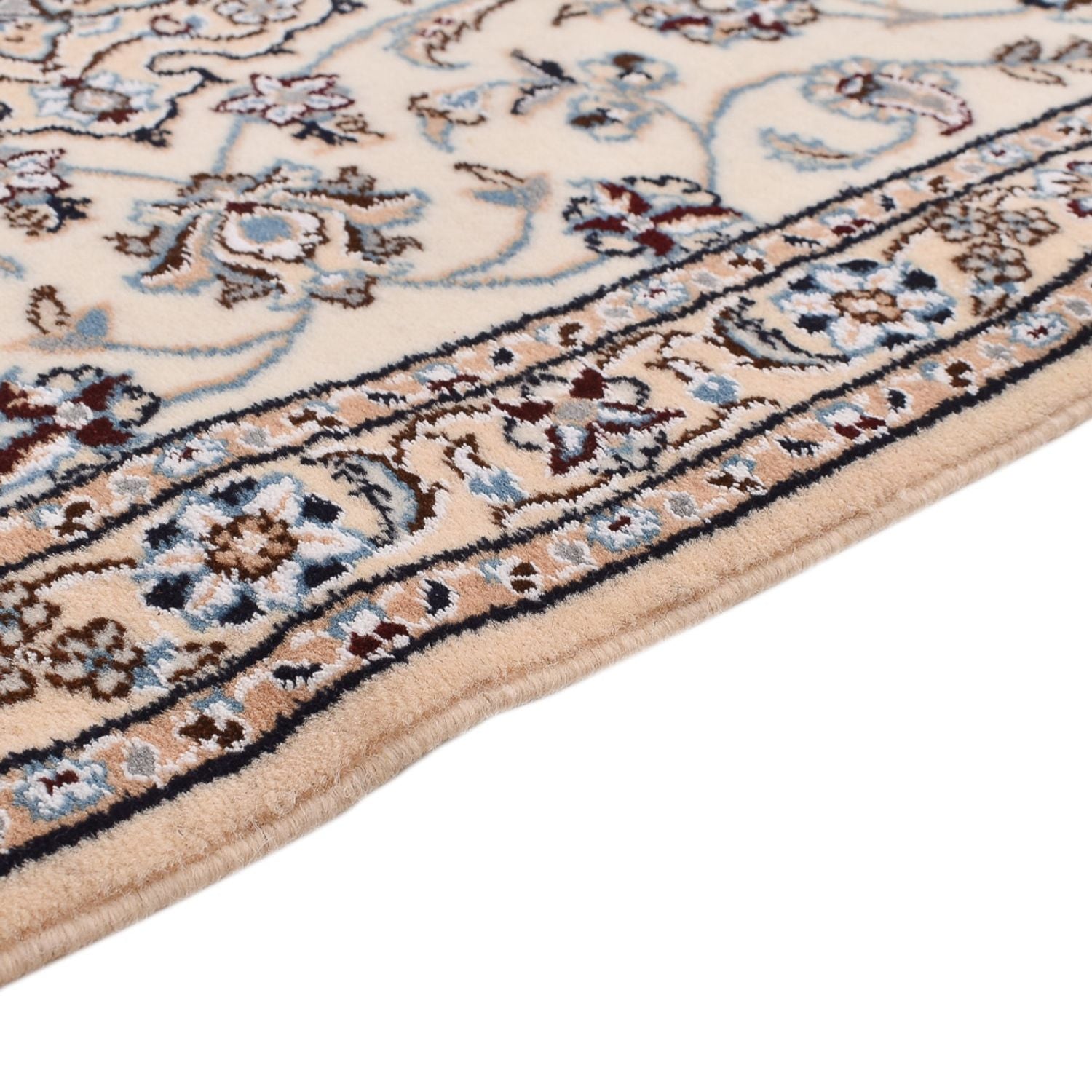 Alfombra de pasillo Alfombra Persa - Nain - Real - 215 x 71 cm - crema