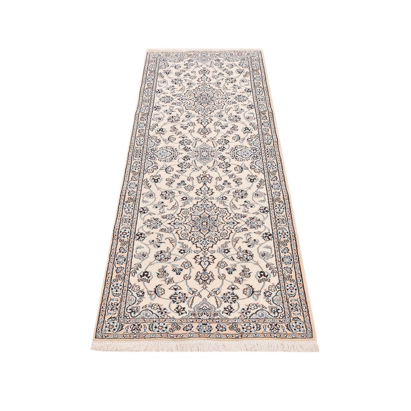 Alfombra de pasillo Alfombra Persa - Nain - Real - 215 x 71 cm - crema
