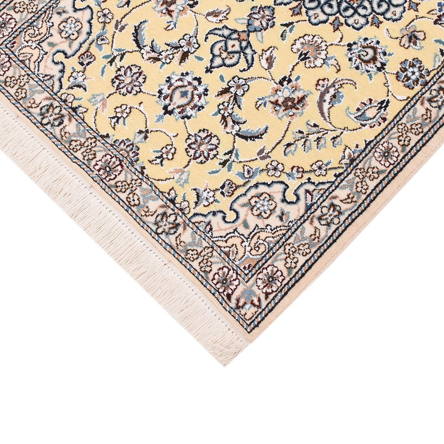 Alfombra de pasillo Alfombra Persa - Nain - Real - 204 x 60 cm - beige