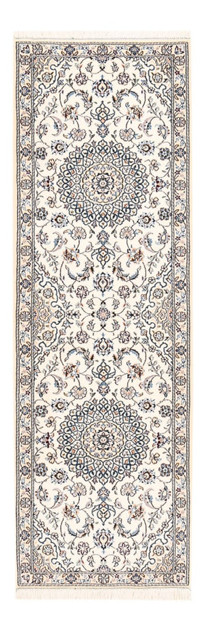 Alfombra de pasillo Alfombra Persa - Nain - Real - 197 x 61 cm - crema