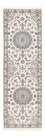 Alfombra de pasillo Alfombra Persa - Nain - Real - 197 x 61 cm - crema