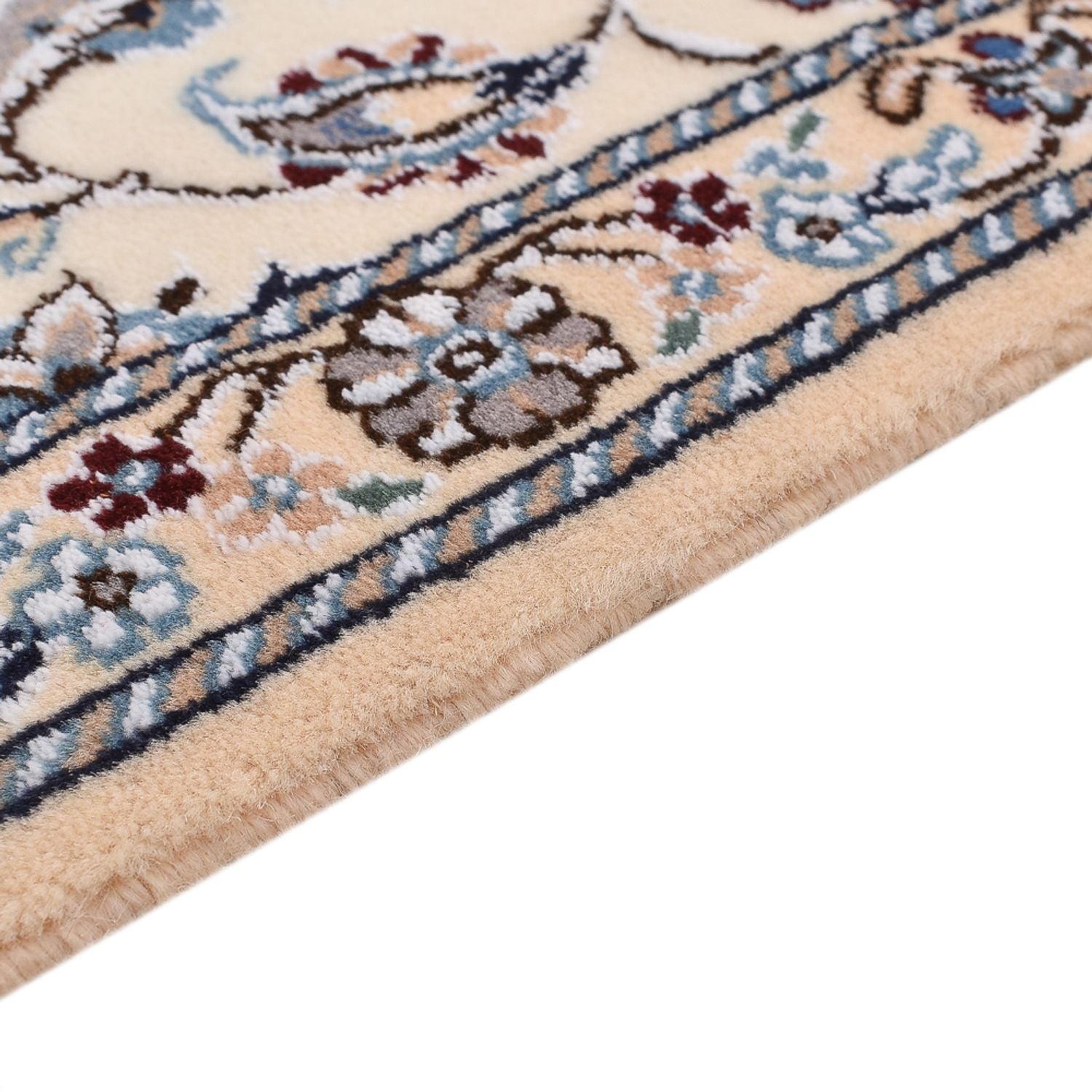 Alfombra de pasillo Alfombra Persa - Nain - Real - 197 x 61 cm - crema