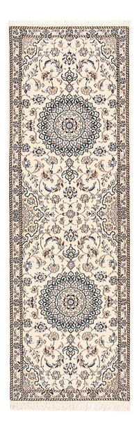 Alfombra de pasillo Alfombra Persa - Nain - Real - 200 x 62 cm - crema