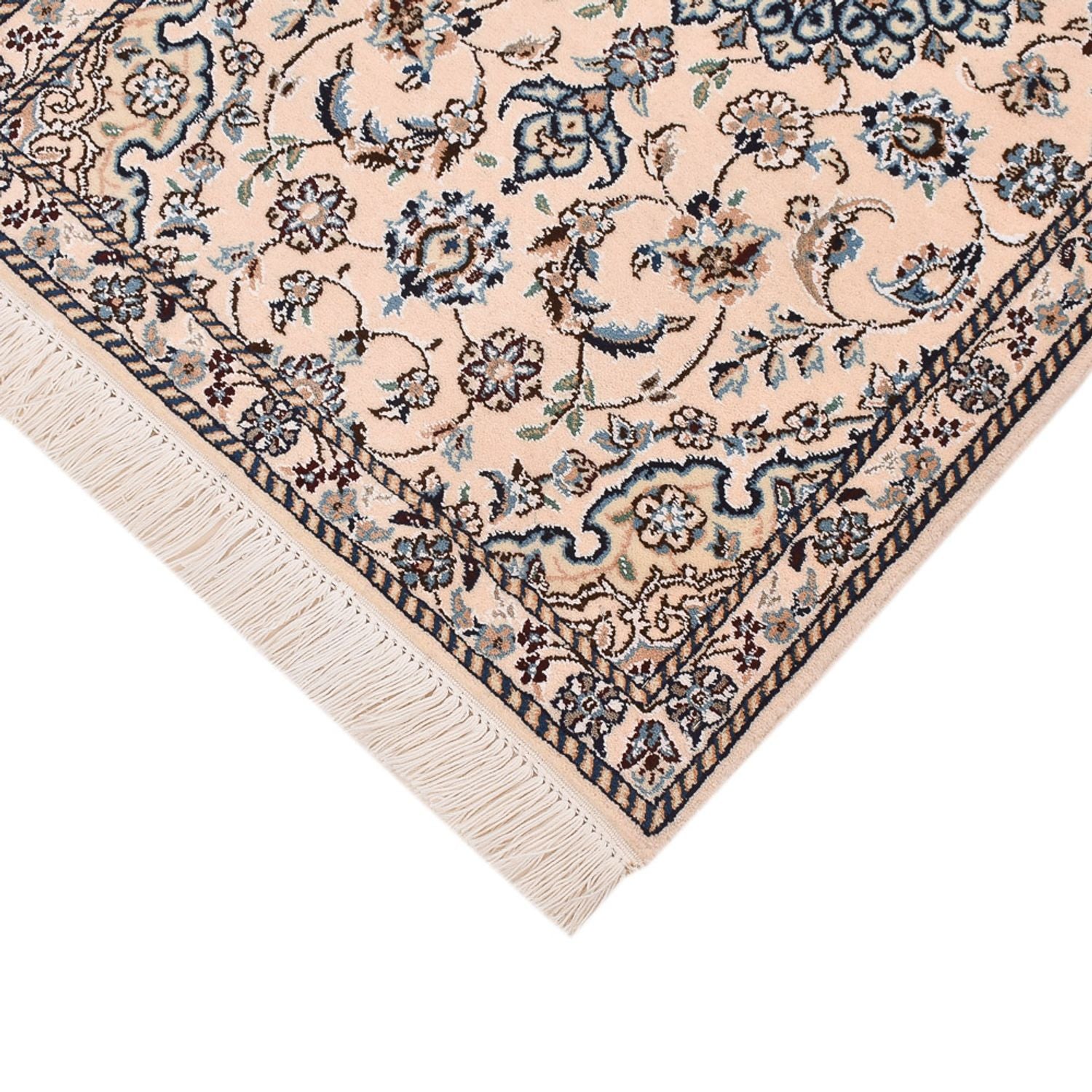 Alfombra de pasillo Alfombra Persa - Nain - Real - 200 x 62 cm - crema