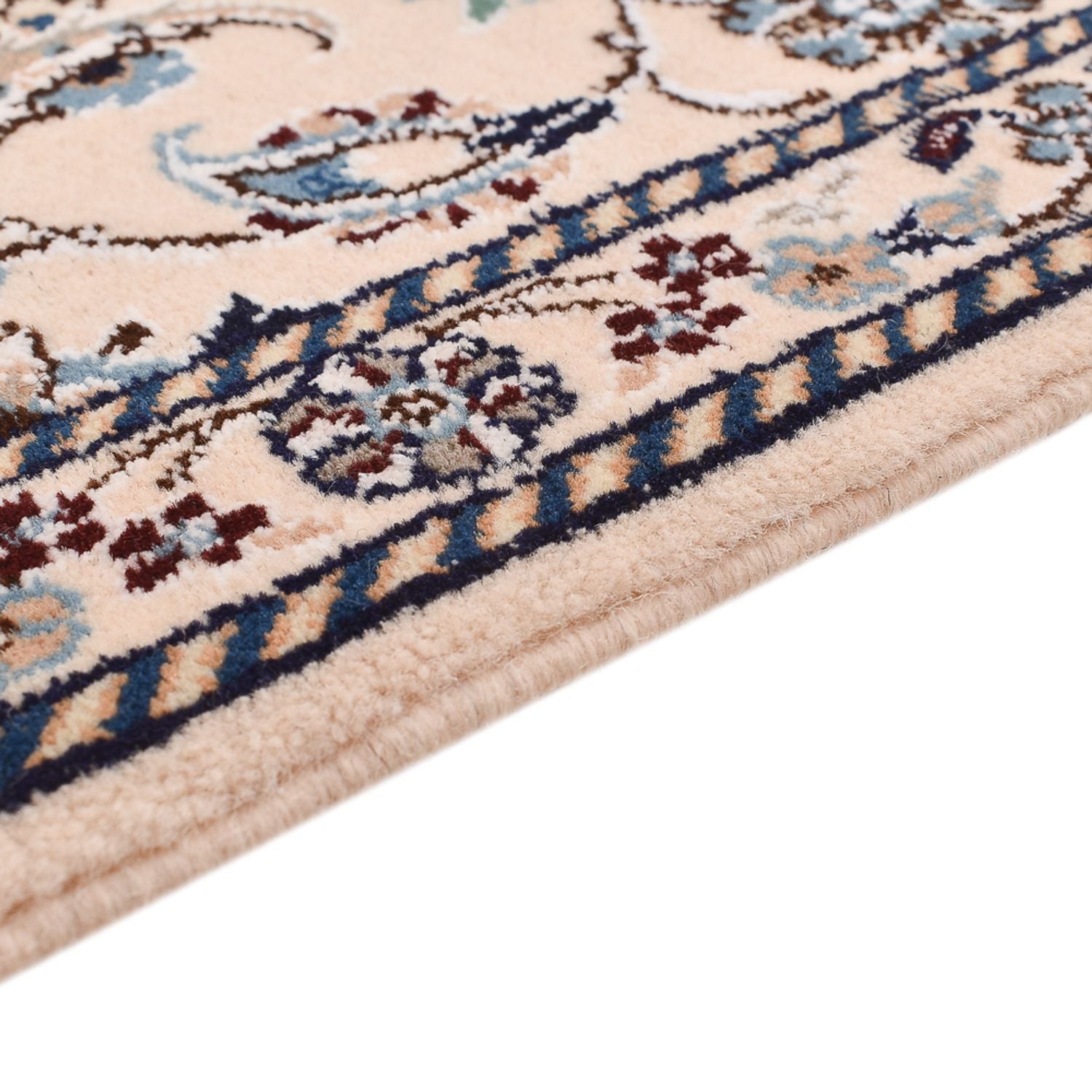 Alfombra de pasillo Alfombra Persa - Nain - Real - 200 x 62 cm - crema