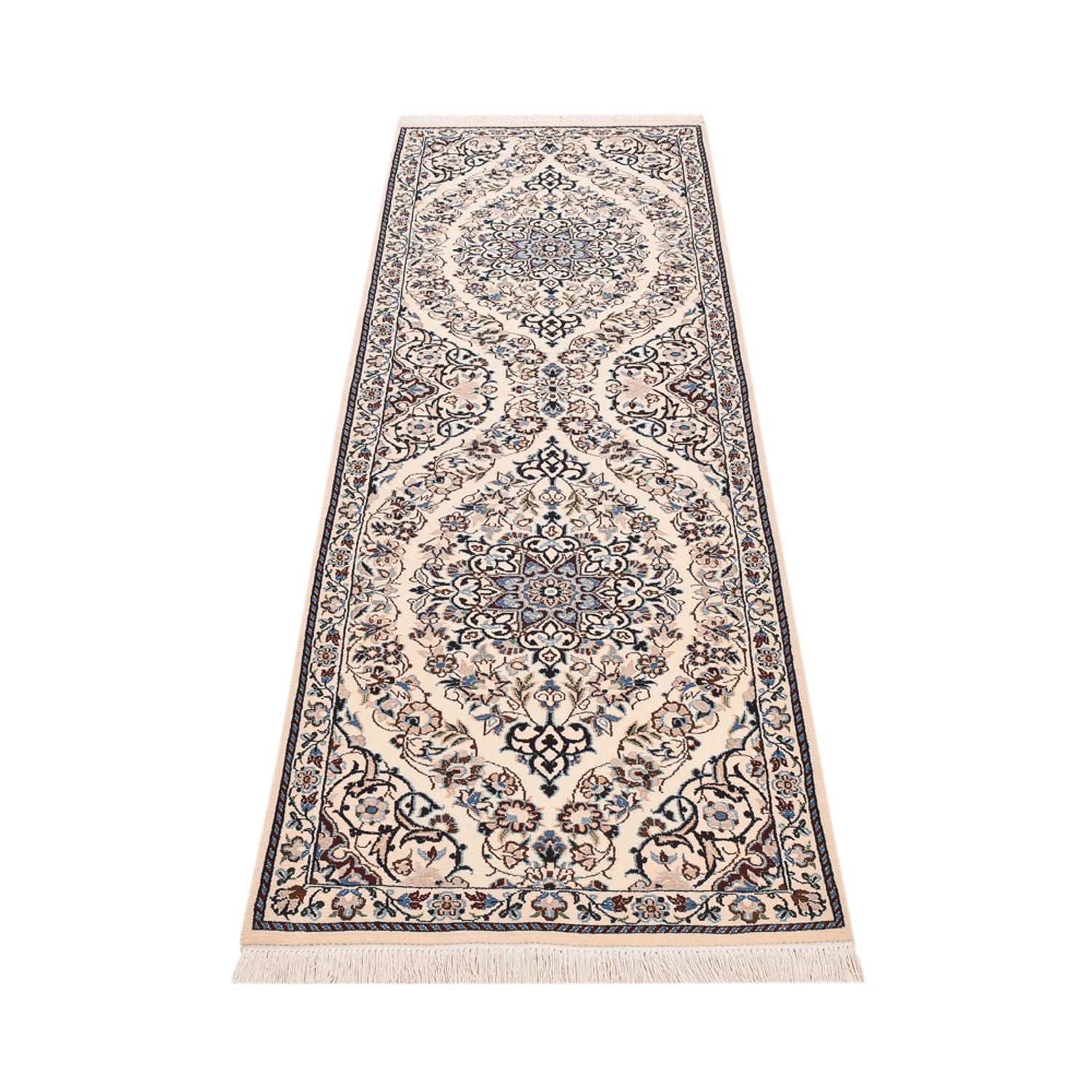 Alfombra de pasillo Alfombra Persa - Nain - Real - 230 x 70 cm - crema