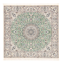 Alfombra Persa - Nain - Real cuadrado  - 152 x 149 cm - verde claro