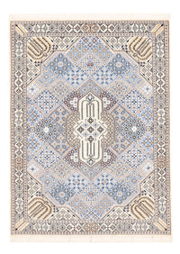 Alfombra Persa - Nain - Real - 195 x 137 cm - azul claro