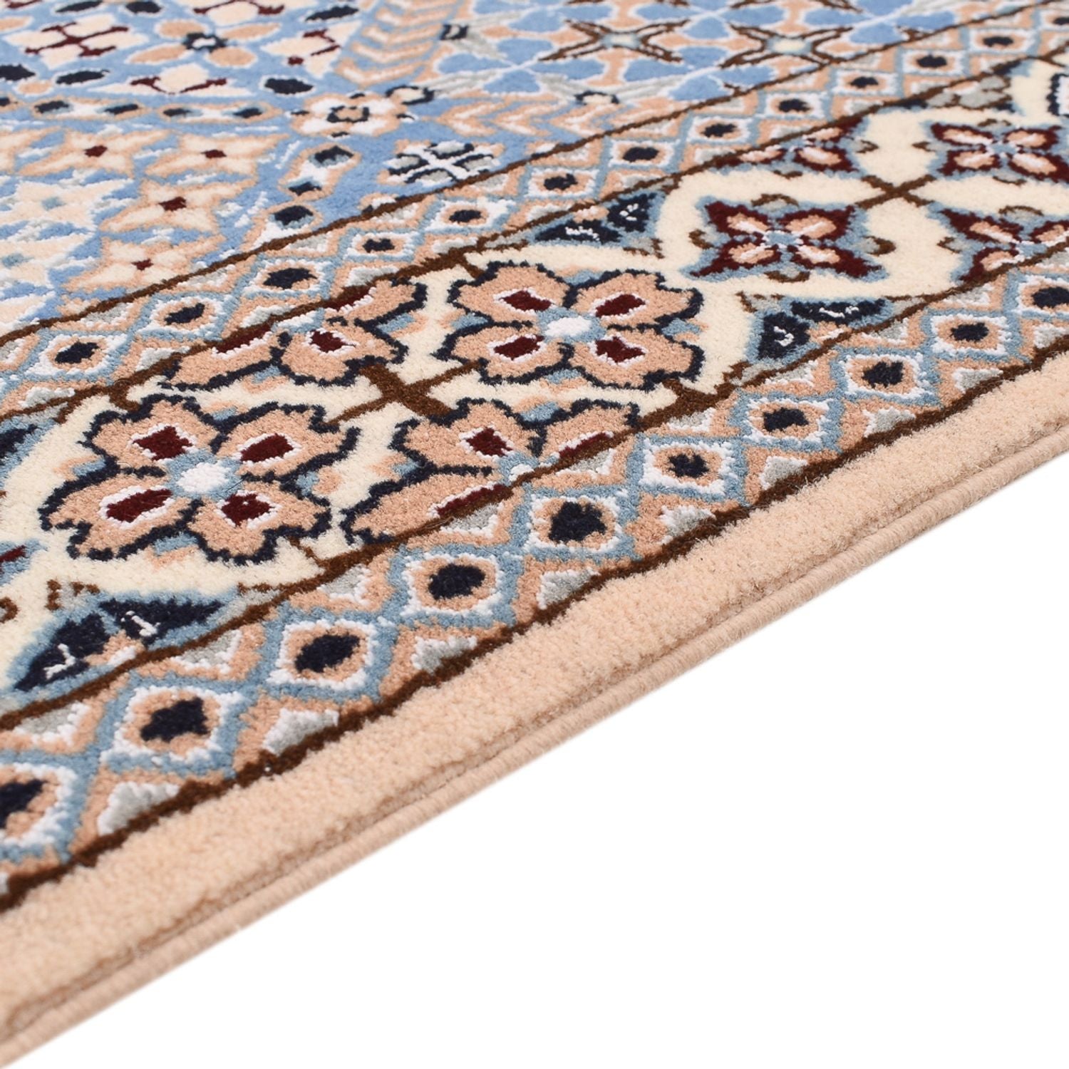Alfombra Persa - Nain - Real - 195 x 137 cm - azul claro