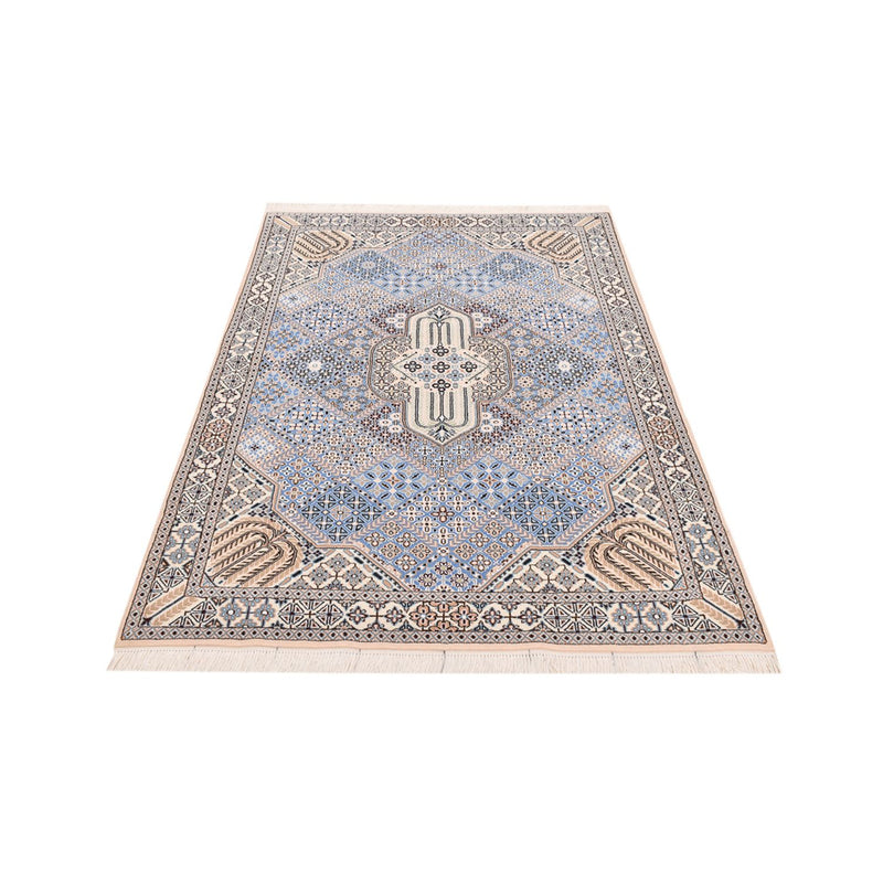 Alfombra Persa - Nain - Real - 195 x 137 cm - azul claro