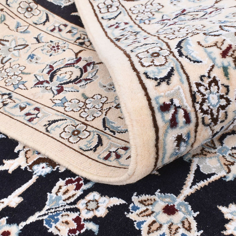 Alfombra Persa - Nain - Real - 194 x 147 cm - azul oscuro