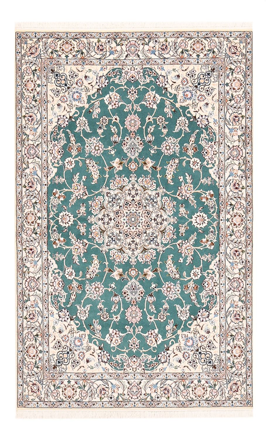 Alfombra Persa - Nain - Real - 203 x 127 cm - verde