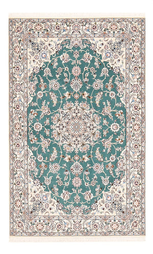 Alfombra Persa - Nain - Real - 203 x 127 cm - verde