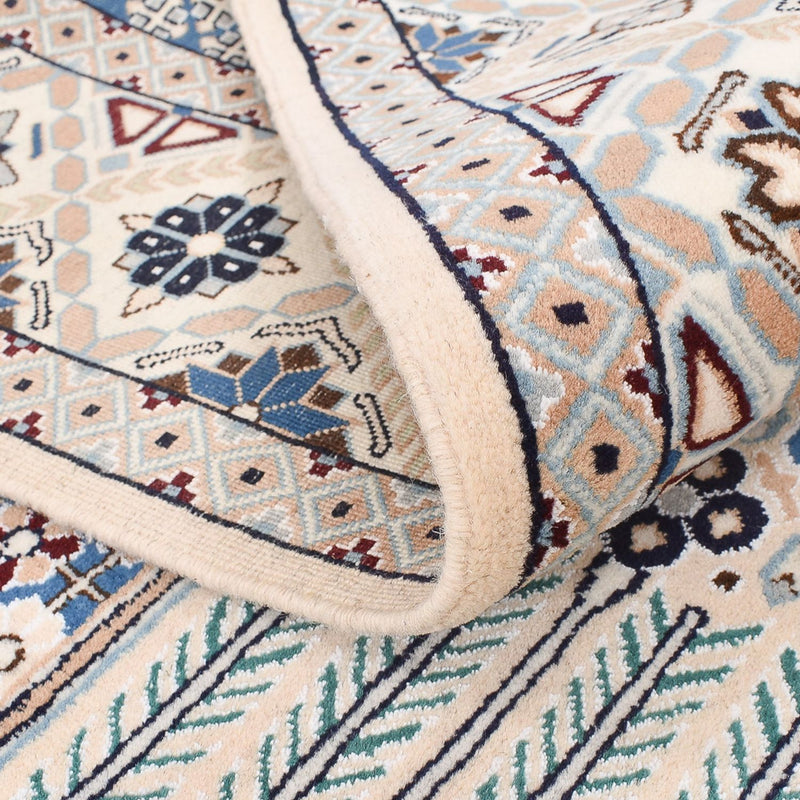 Alfombra Persa - Nain - Real - 219 x 155 cm - azul claro