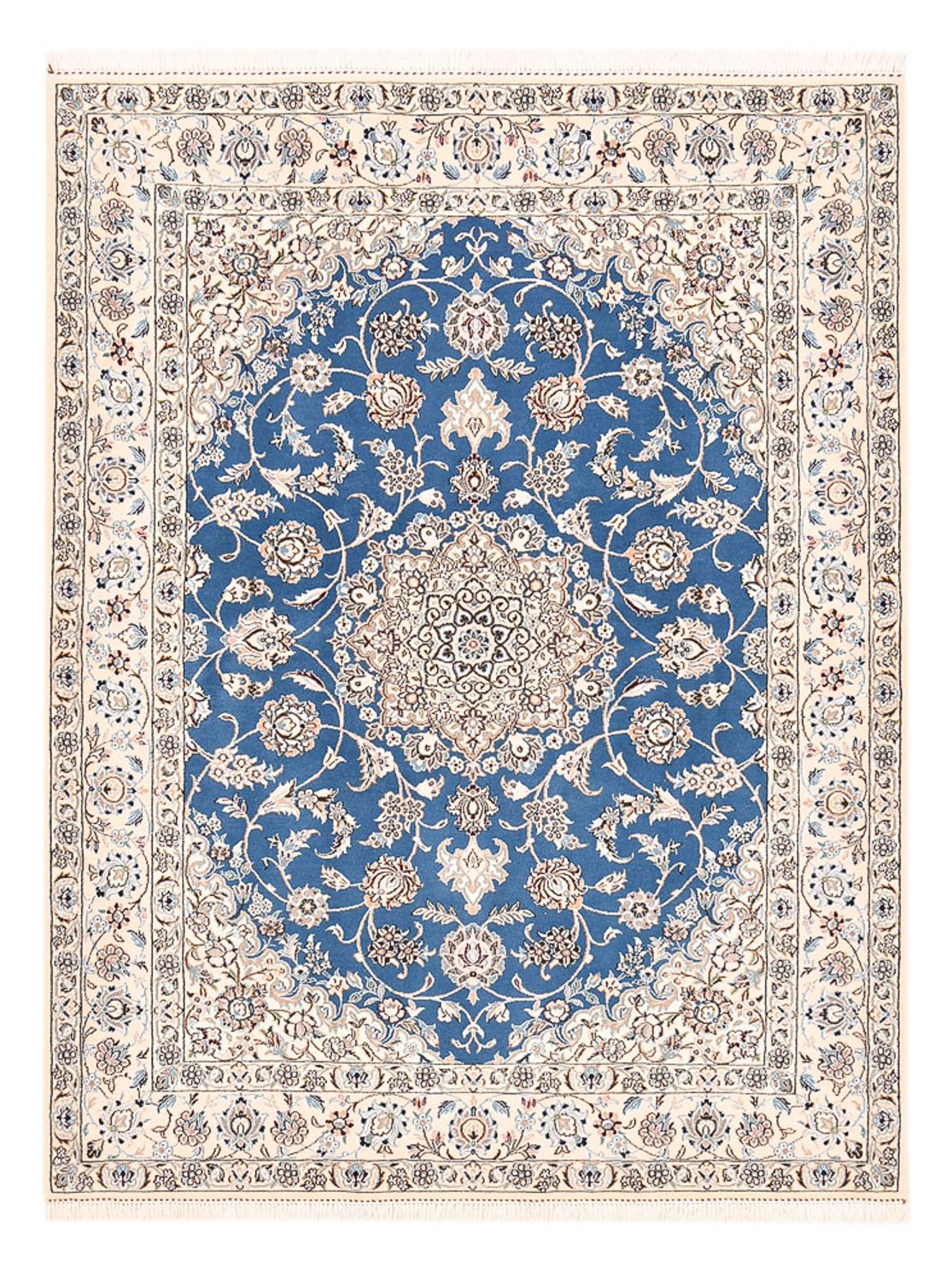 Alfombra Persa - Nain - Real - 202 x 151 cm - azul