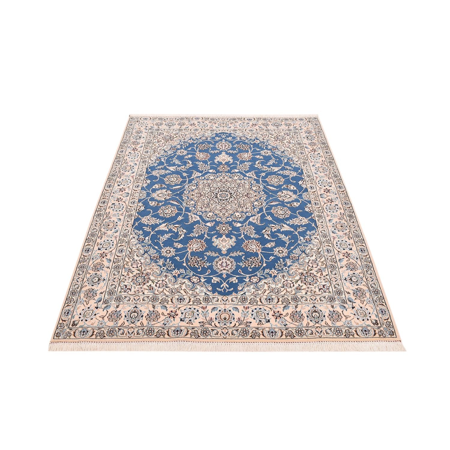 Alfombra Persa - Nain - Real - 202 x 151 cm - azul
