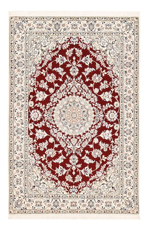 Alfombra Persa - Nain - Real - 195 x 127 cm - rojo