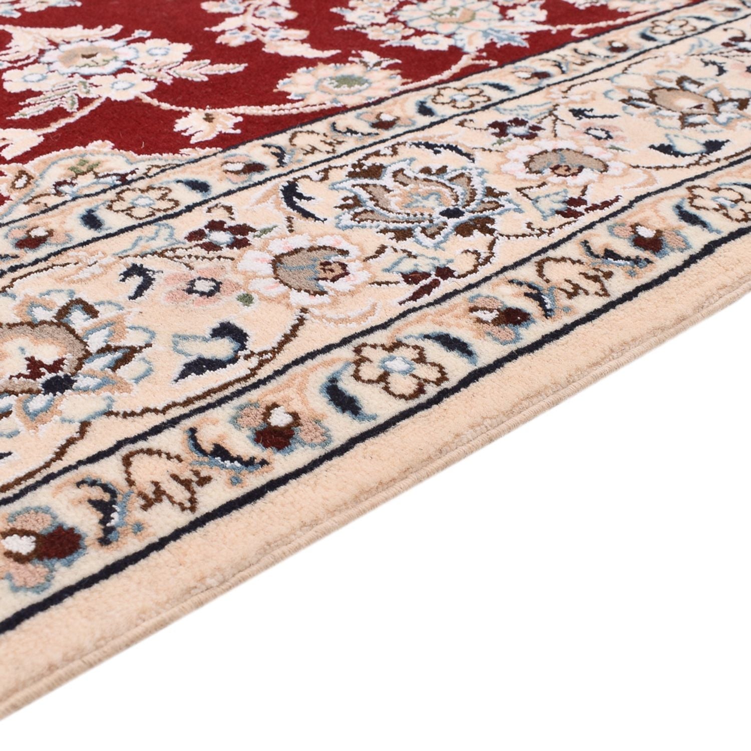 Alfombra Persa - Nain - Real - 195 x 127 cm - rojo