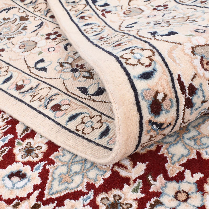 Alfombra Persa - Nain - Real - 195 x 127 cm - rojo