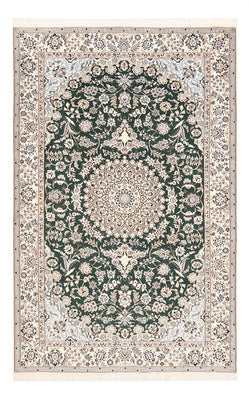 Alfombra Persa - Nain - Real - 255 x 159 cm - verde oscuro