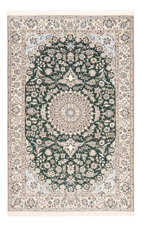 Alfombra Persa - Nain - Real - 255 x 159 cm - verde oscuro
