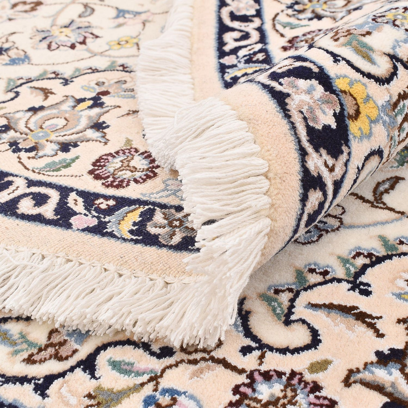 Alfombra Persa - Nain - Real redondo  - 152 x 152 cm - crema