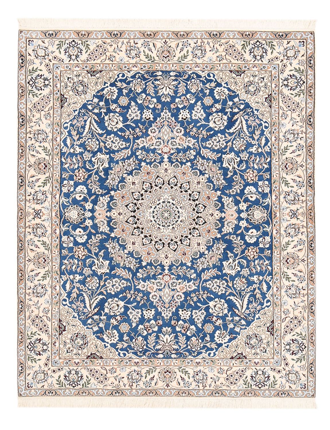 Alfombra Persa - Nain - Real - 201 x 155 cm - azul