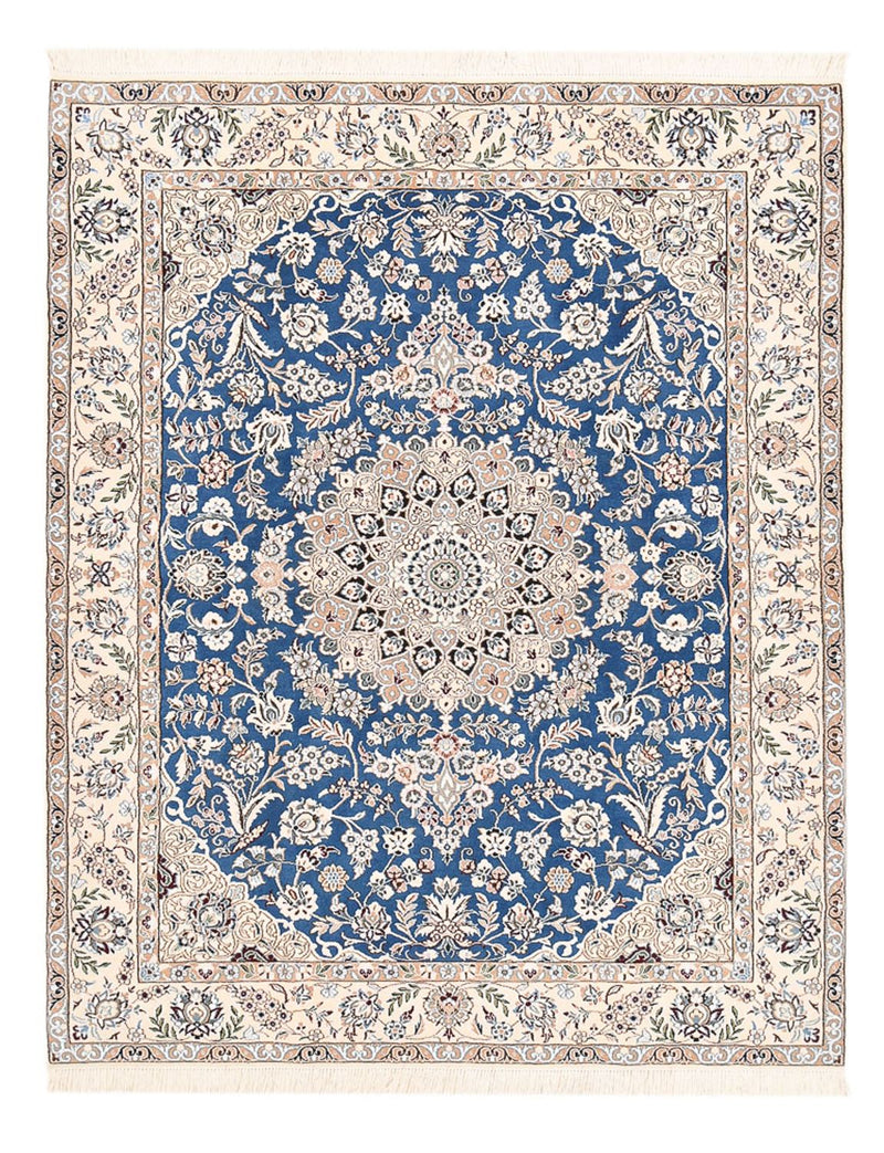 Alfombra Persa - Nain - Real - 201 x 155 cm - azul