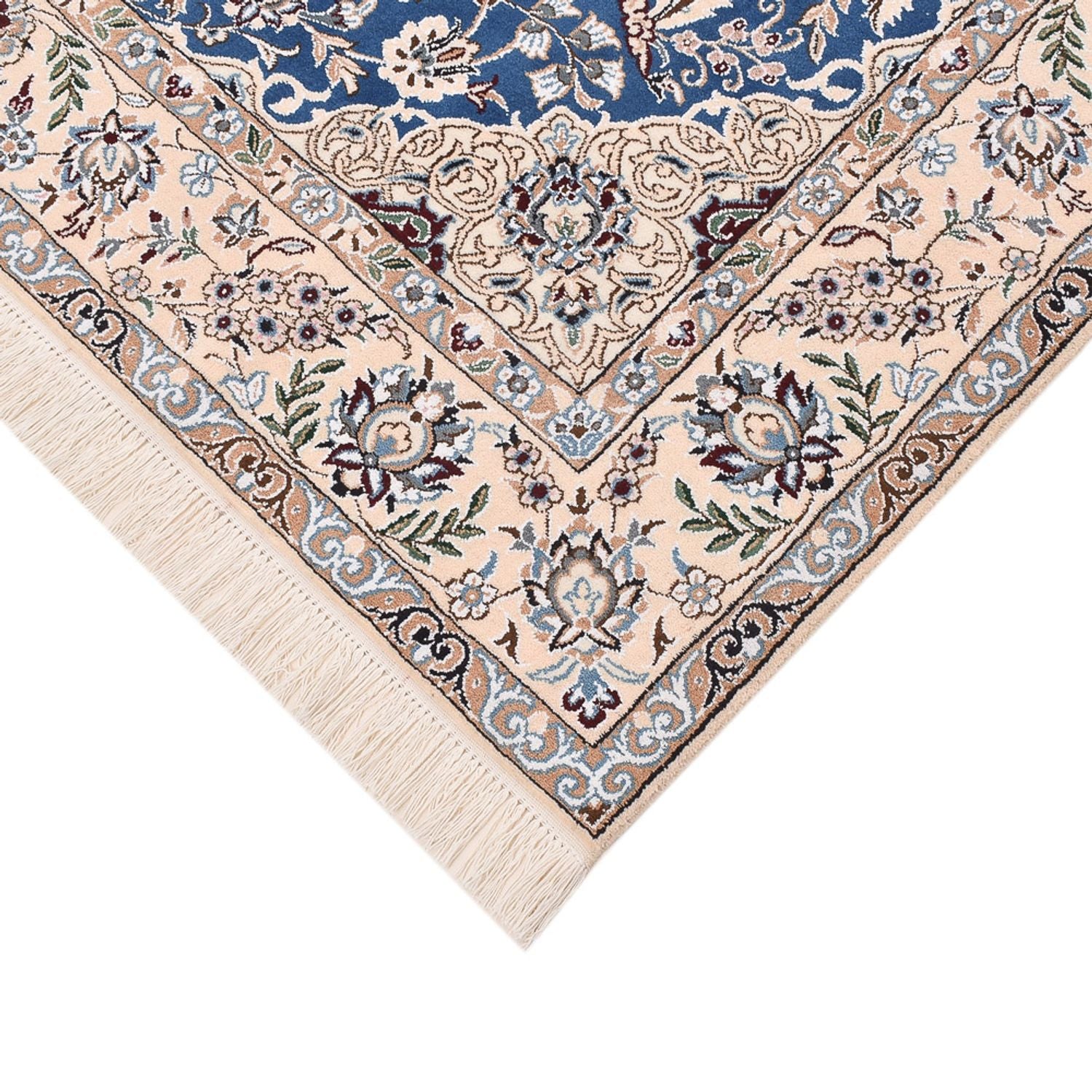 Alfombra Persa - Nain - Real - 201 x 155 cm - azul