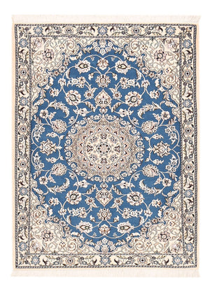Alfombra Persa - Nain - Real - 127 x 90 cm - azul