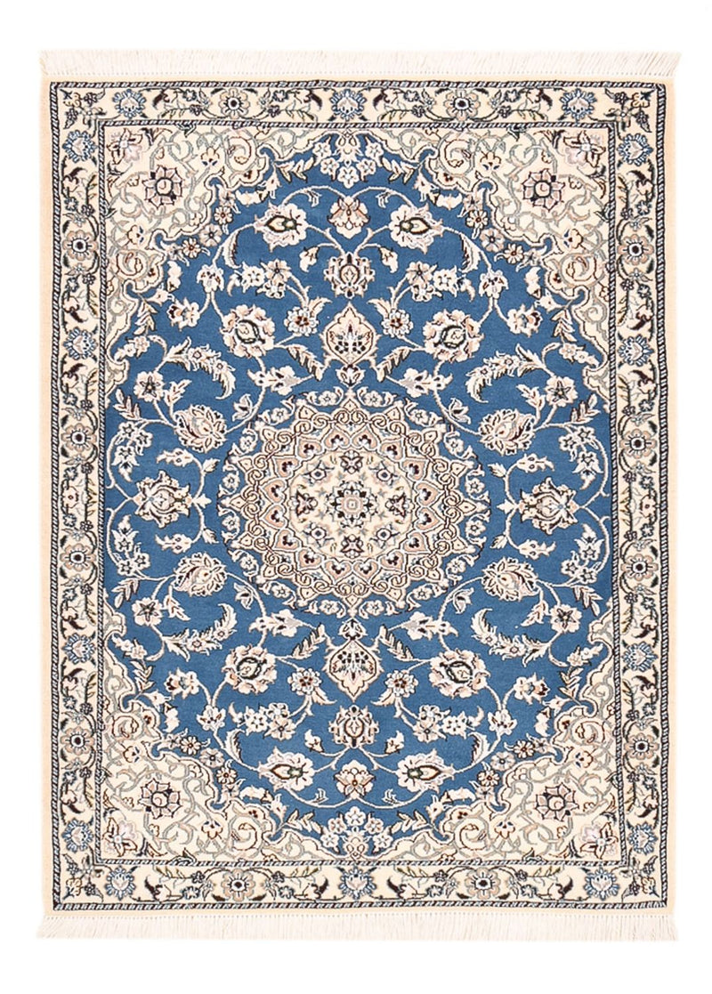 Alfombra Persa - Nain - Real - 127 x 90 cm - azul