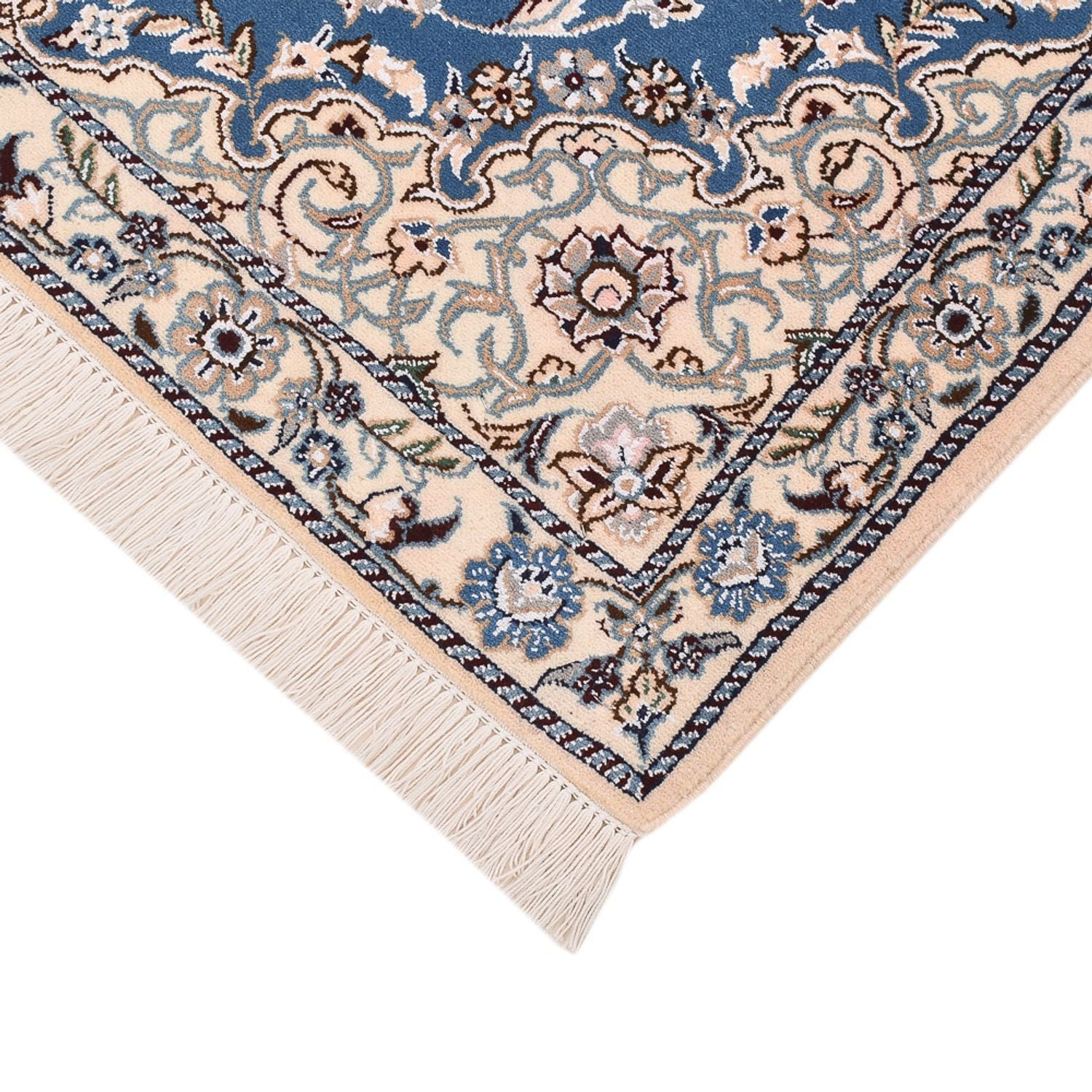 Alfombra Persa - Nain - Real - 127 x 90 cm - azul