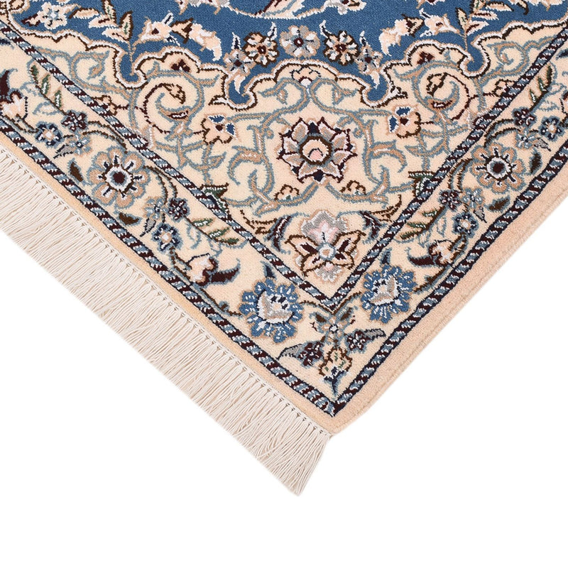 Alfombra Persa - Nain - Real - 127 x 90 cm - azul