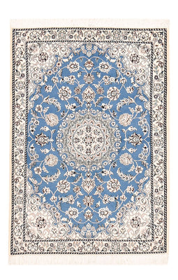 Alfombra Persa - Nain - Real - 127 x 90 cm - azul