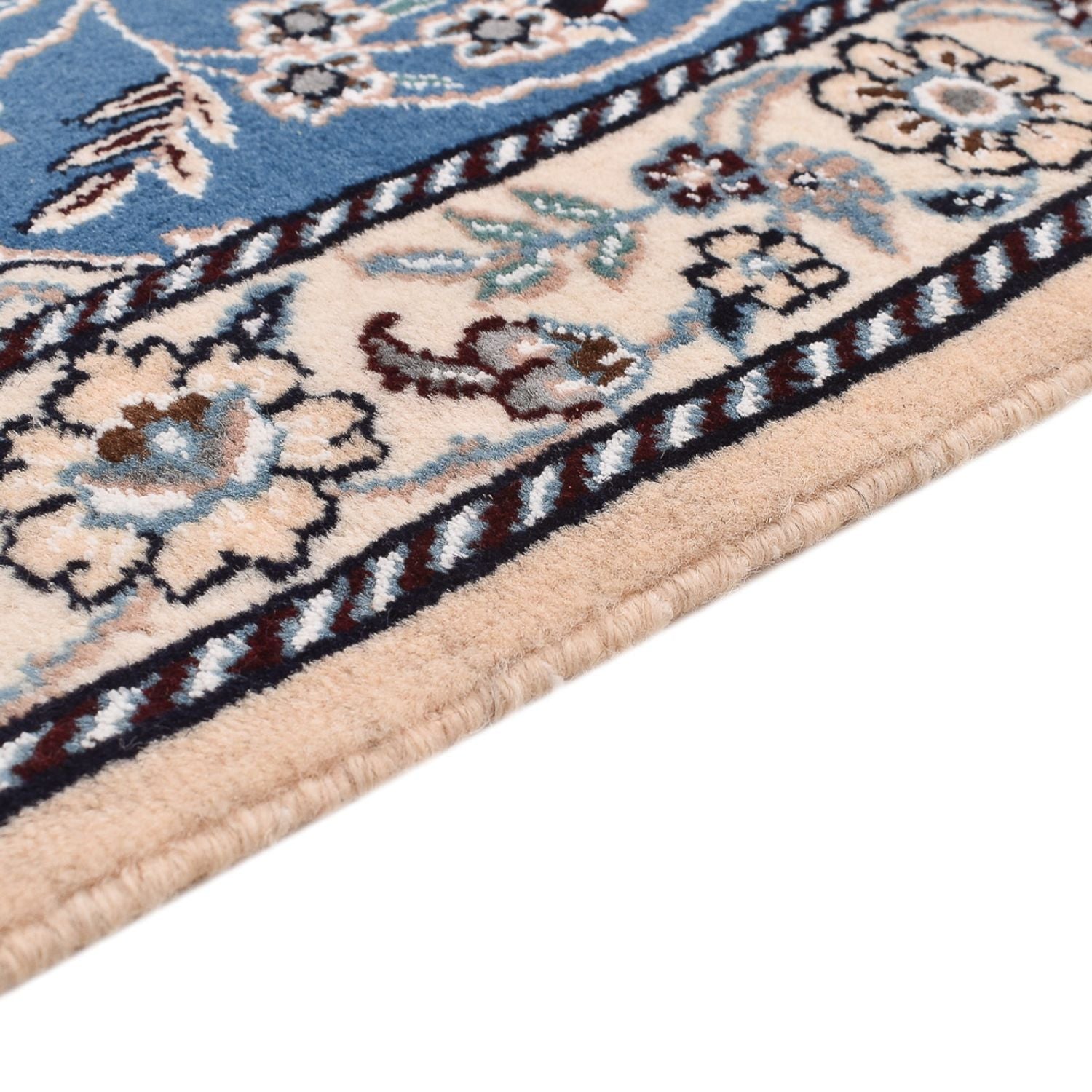 Alfombra Persa - Nain - Real - 127 x 90 cm - azul