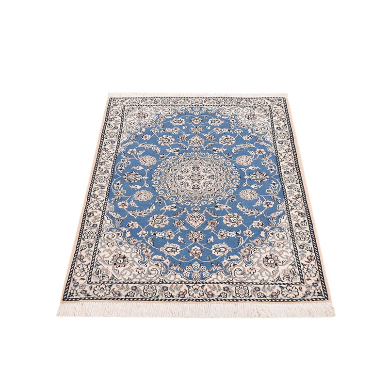 Alfombra Persa - Nain - Real - 127 x 90 cm - azul