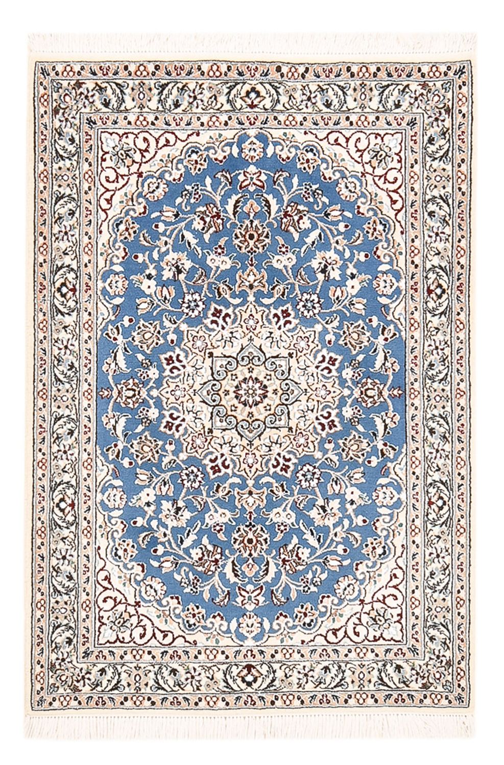 Alfombra Persa - Nain - Real - 120 x 80 cm - azul