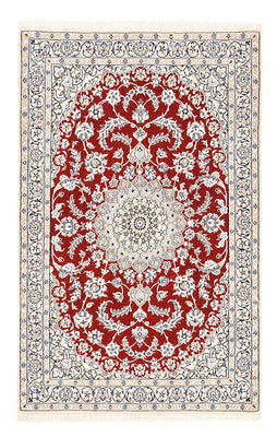 Alfombra Persa - Nain - Real - 155 x 105 cm - rojo