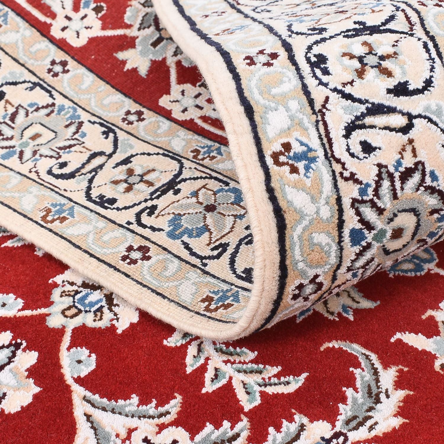 Alfombra Persa - Nain - Real - 155 x 105 cm - rojo