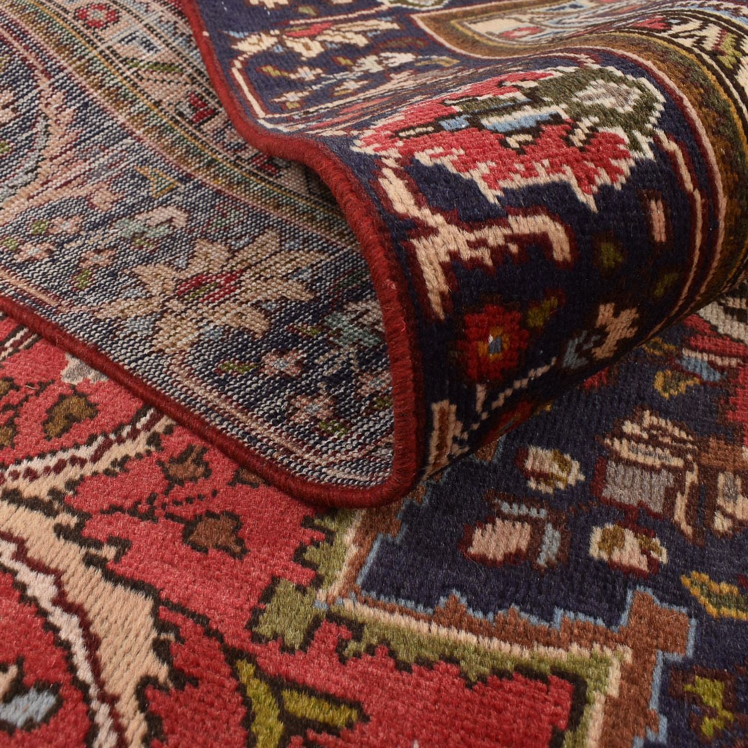 Alfombra persa - Tabriz - 253 x 177 cm - rojo