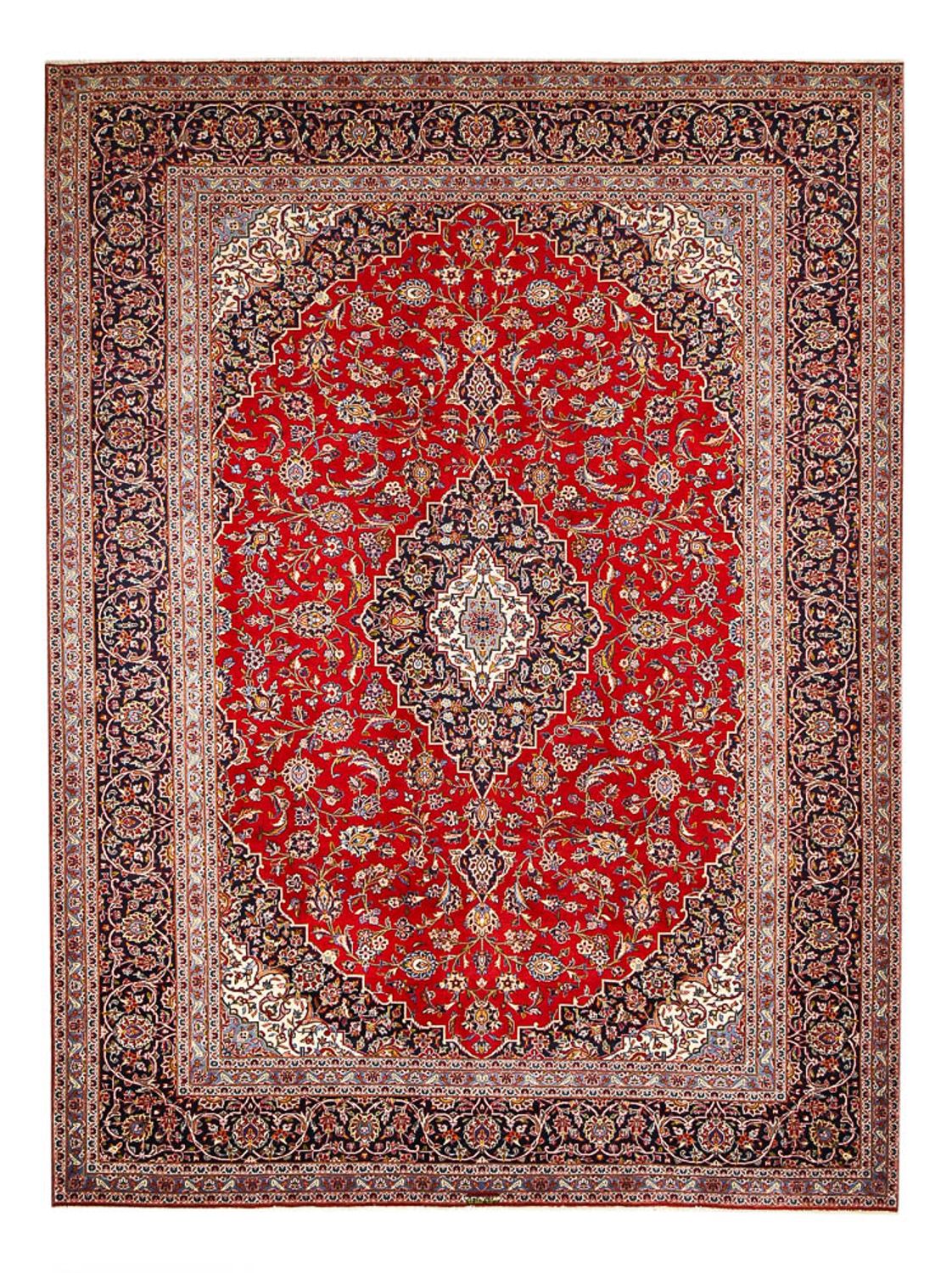 Alfombra persa - Keshan - 393 x 294 cm - rojo