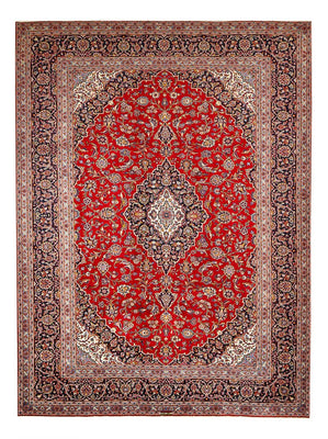 Alfombra persa - Keshan - 393 x 294 cm - rojo