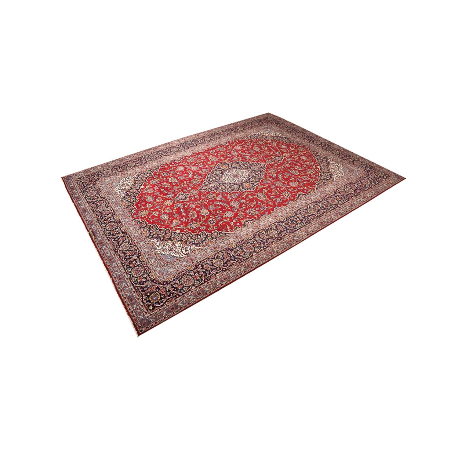 Alfombra persa - Keshan - 393 x 294 cm - rojo