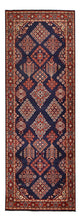 Alfombra de pasillo Alfombra persa - Nómada - 329 x 115 cm - azul oscuro