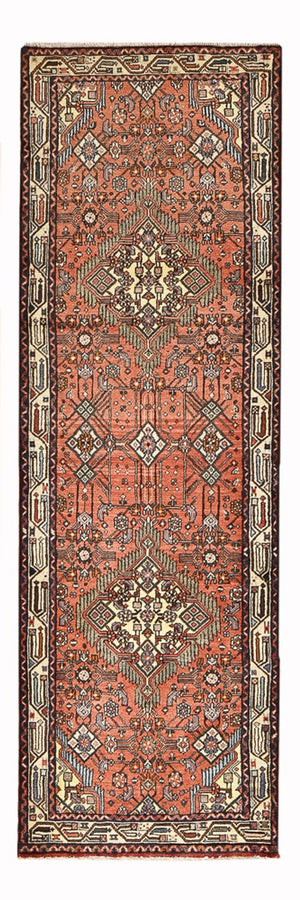Alfombra de pasillo Alfombra persa - Nómada - 265 x 85 cm - rojo claro