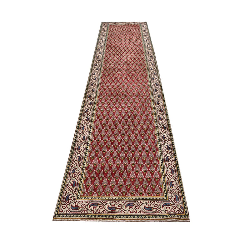Alfombra de pasillo Alfombra persa - Tabriz - 390 x 87 cm - óxido