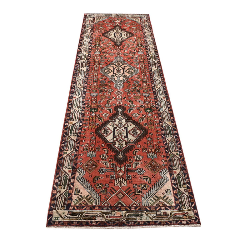 Alfombra de pasillo Alfombra persa - Nómada - 286 x 75 cm - rojo claro