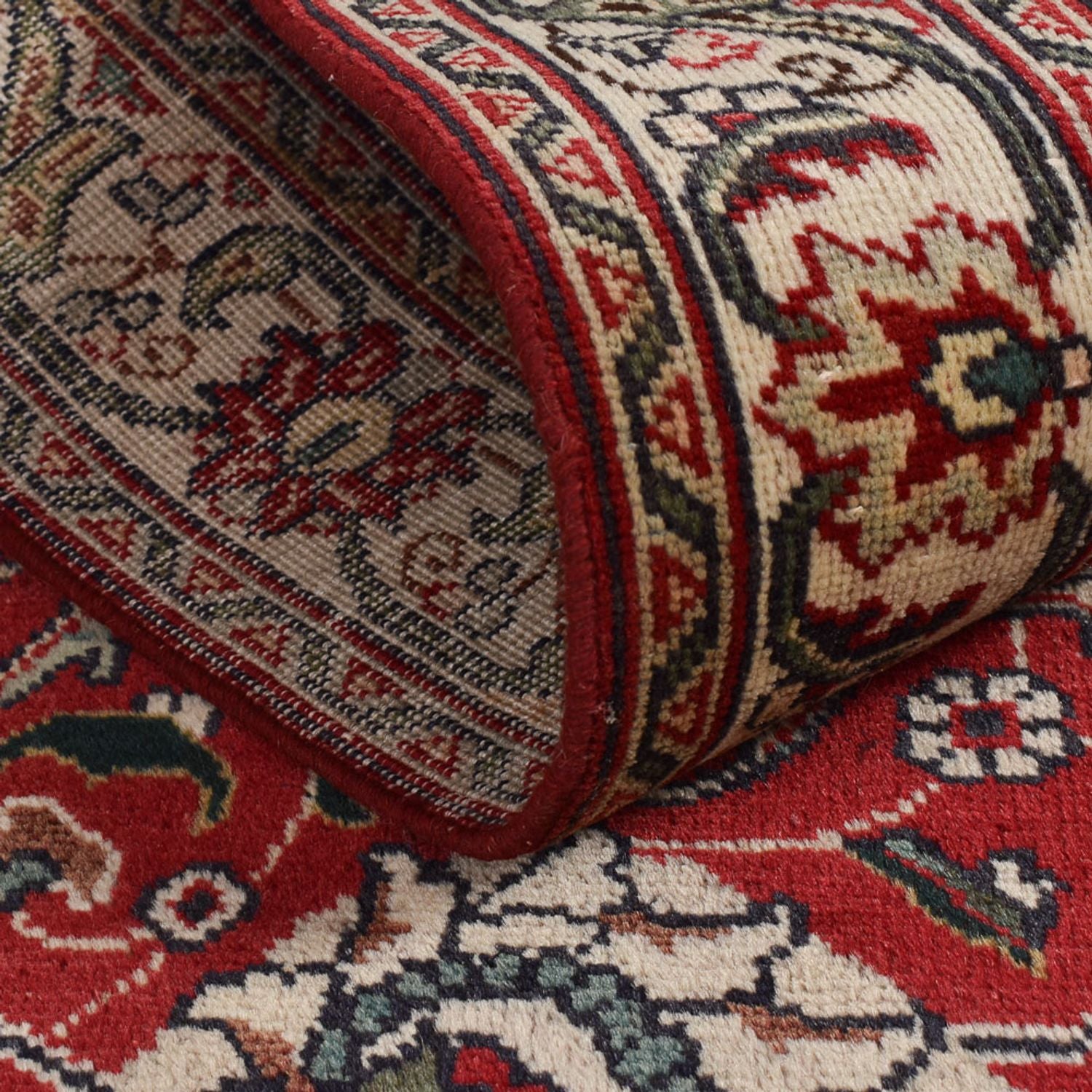 Alfombra de pasillo Alfombra persa - Tabriz - 458 x 81 cm - rojo