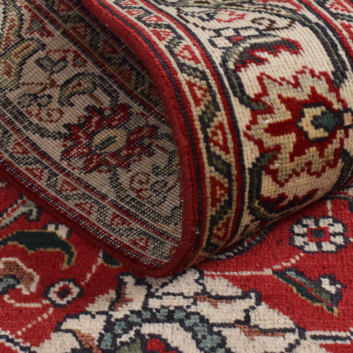 Alfombra de pasillo Alfombra persa - Tabriz - 458 x 81 cm - rojo